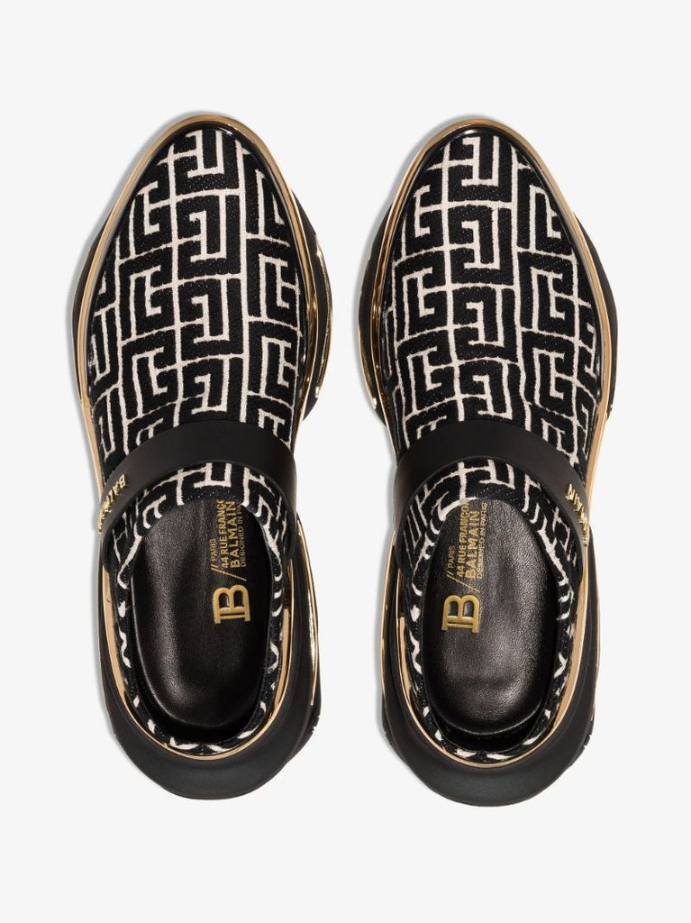 Black B-bold Monogram Mule Sneakers