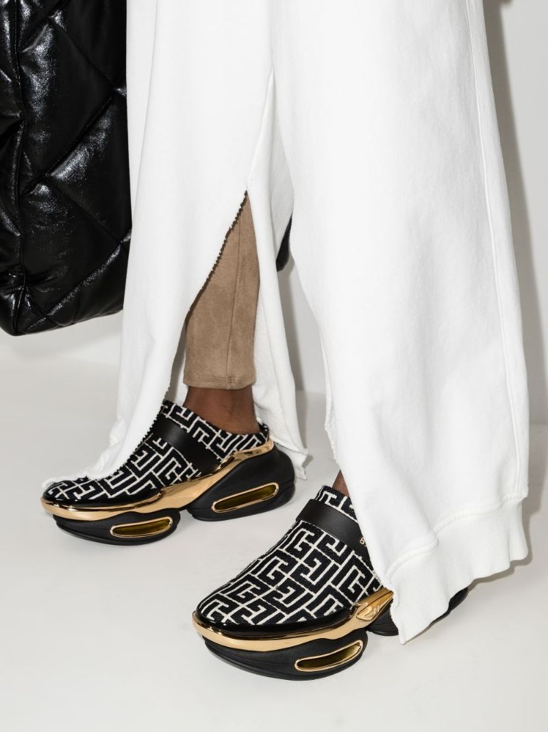 Black B-bold Monogram Mule Sneakers