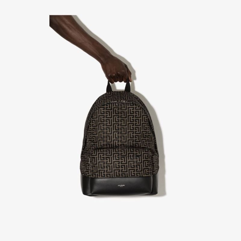 Black Monogram City Backpack
