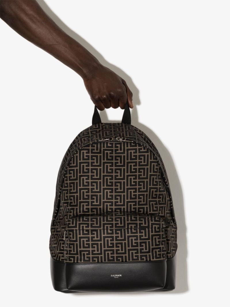 Black Monogram City Backpack