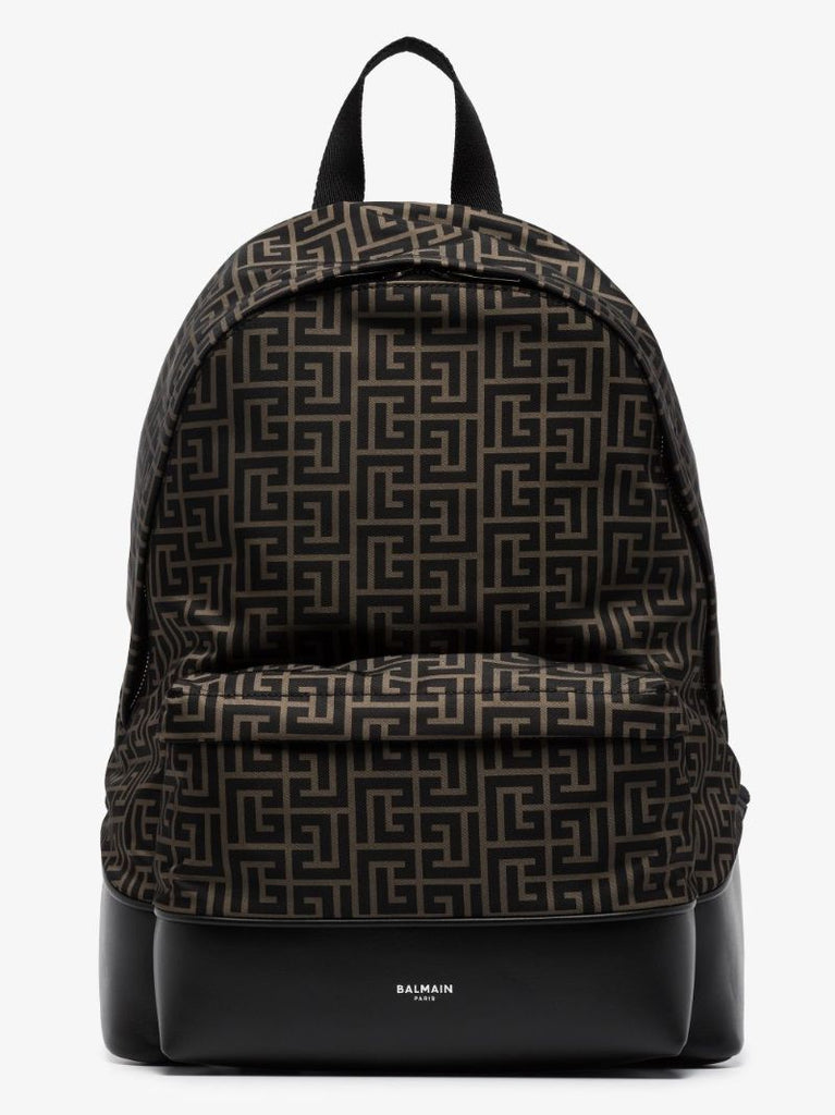 Black Monogram City Backpack