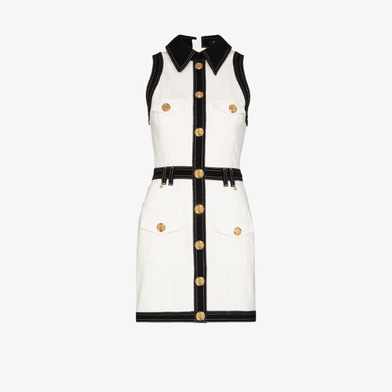 Panelled Cotton Mini Dress