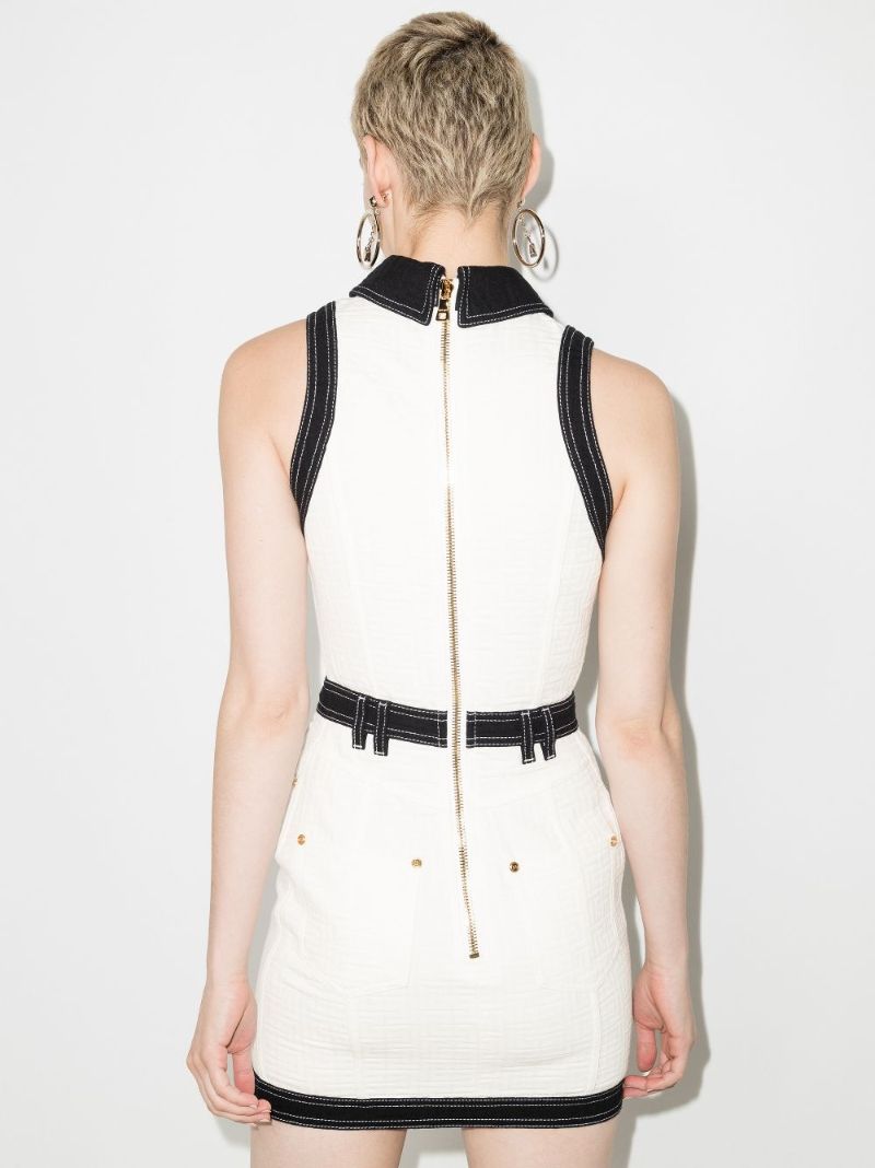 Panelled Cotton Mini Dress