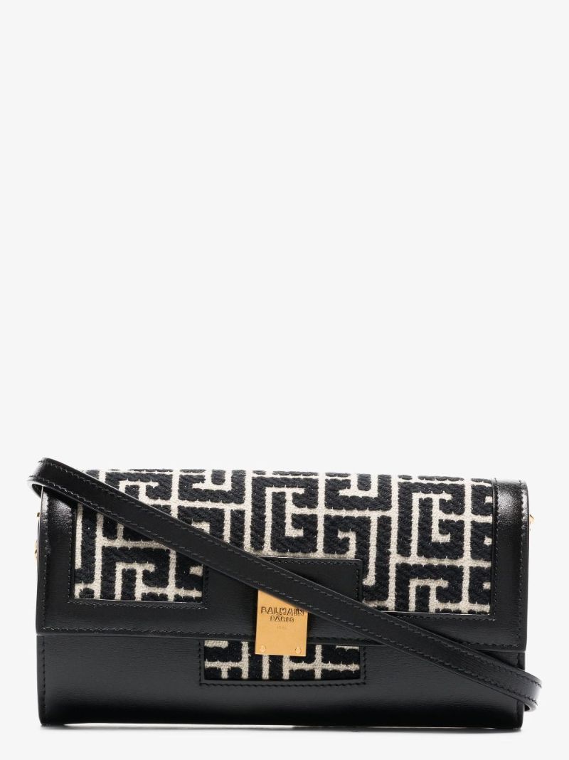 Black 1945 Heritage Monogram Leather Chain Wallet