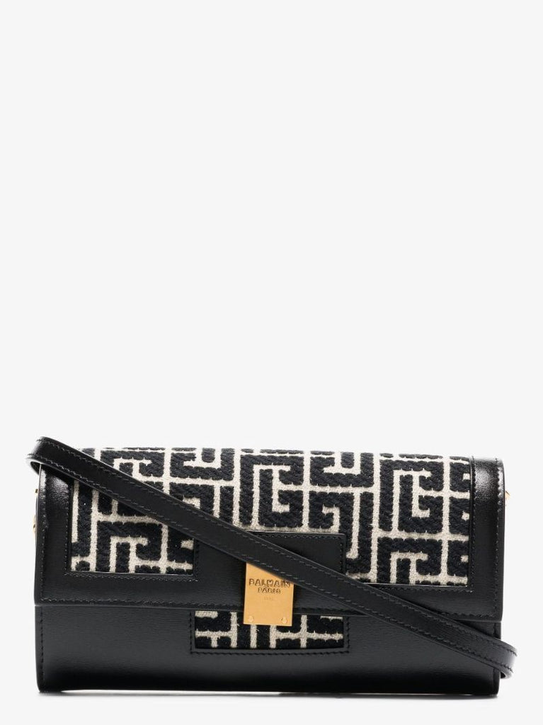 Black 1945 Heritage Monogram Leather Chain Wallet