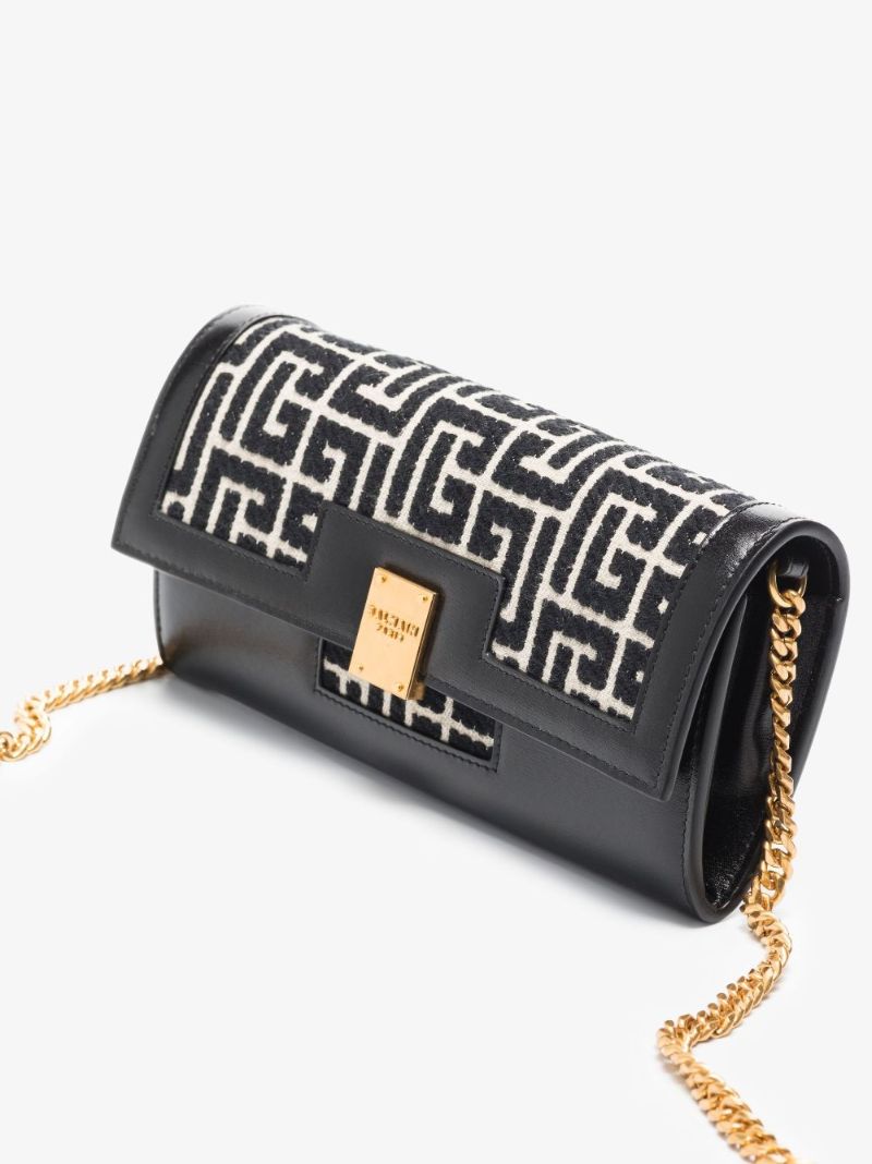 Black 1945 Heritage Monogram Leather Chain Wallet