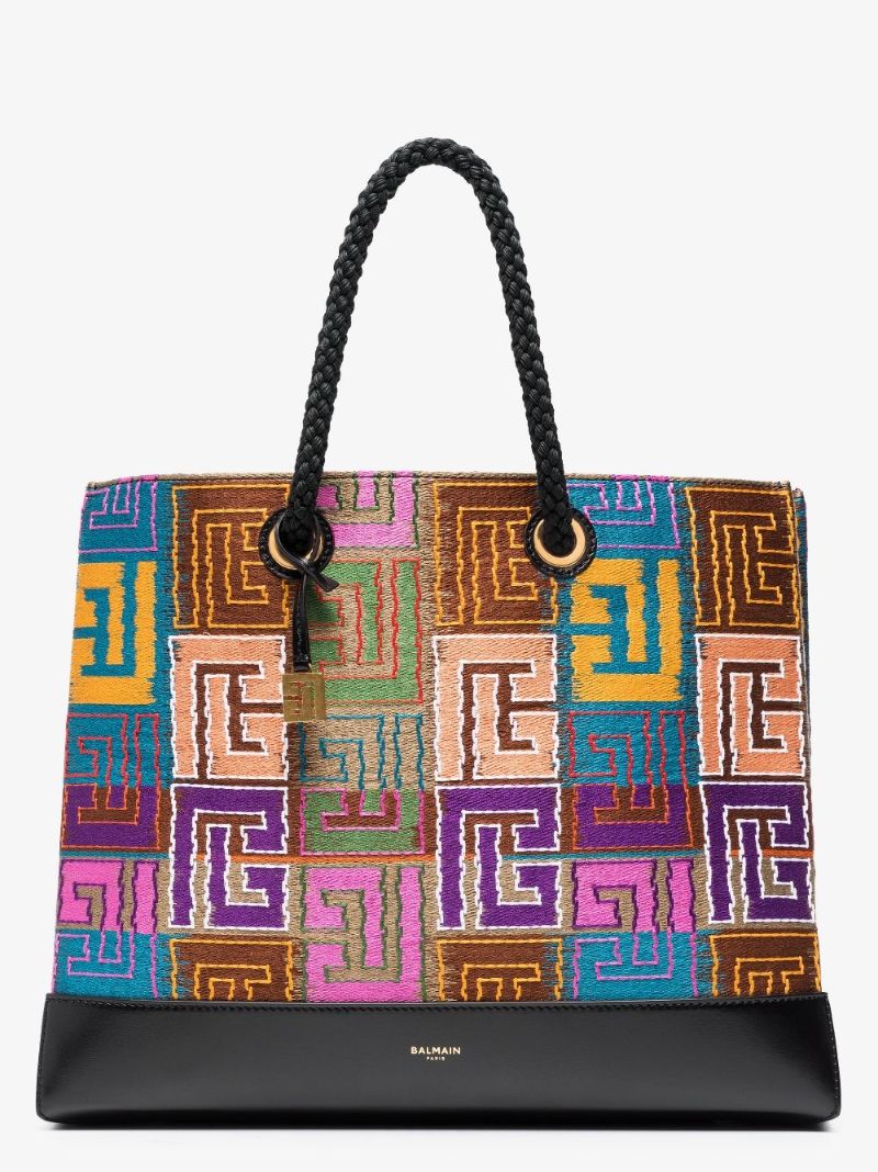 Multicoloured Monogram Tapestry Tote Bag