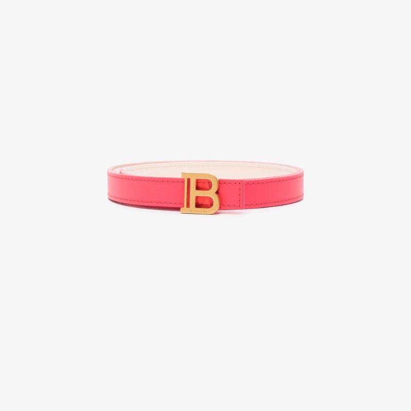 Pink Monogram Leather Belt
