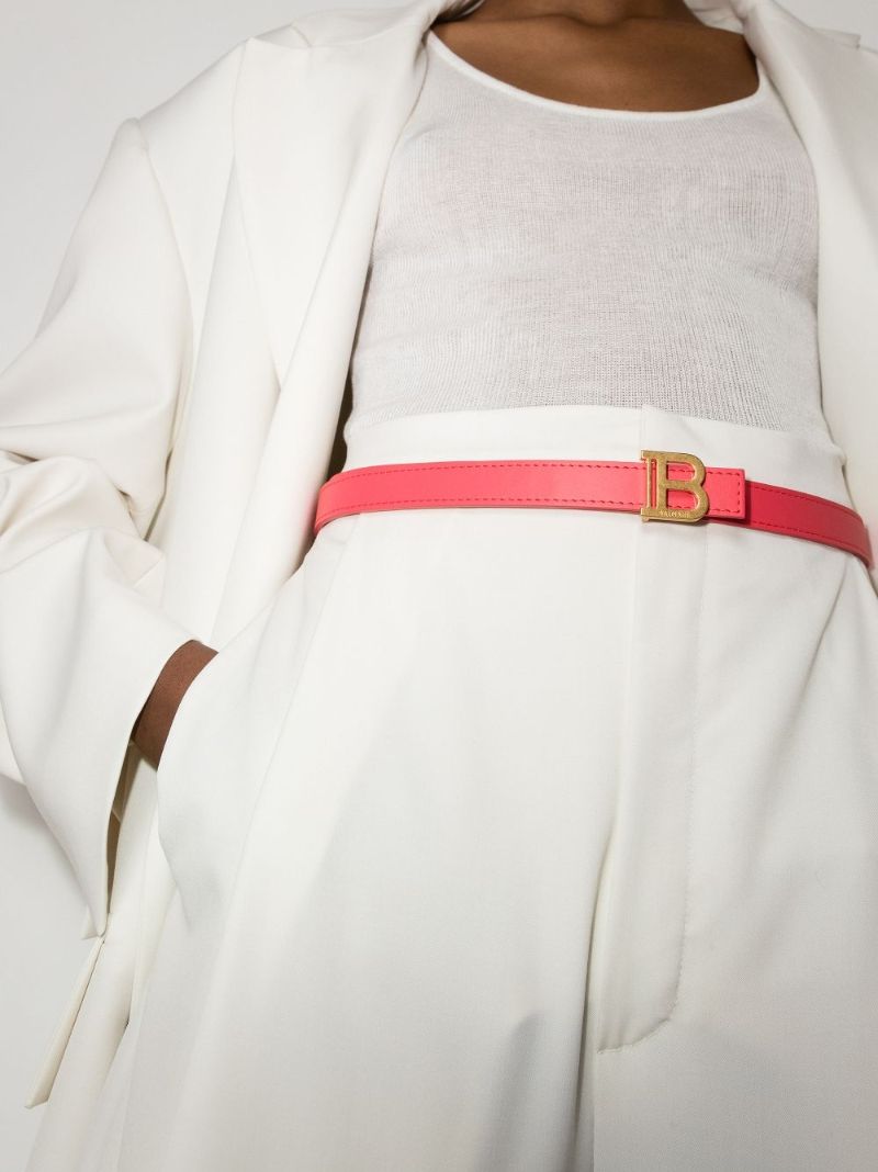 Pink Monogram Leather Belt