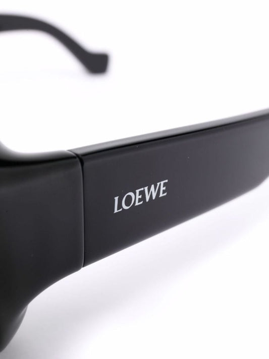 Black Logo-print Rectangle-frame Sunglasses