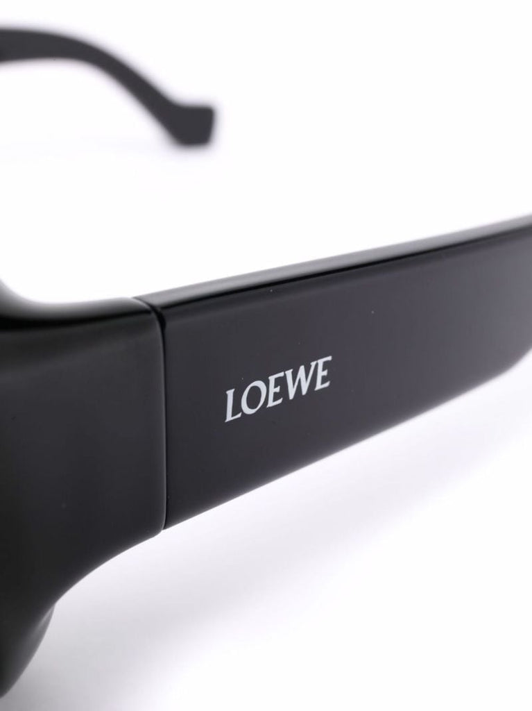 Black Logo-print Rectangle-frame Sunglasses