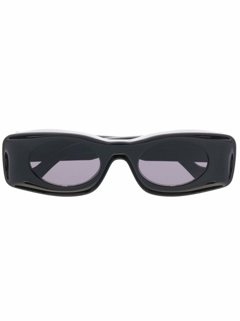 Black Logo-print Rectangle-frame Sunglasses
