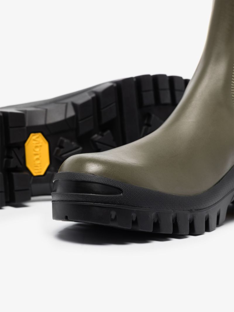 Green Catania Leather Ankle Boots