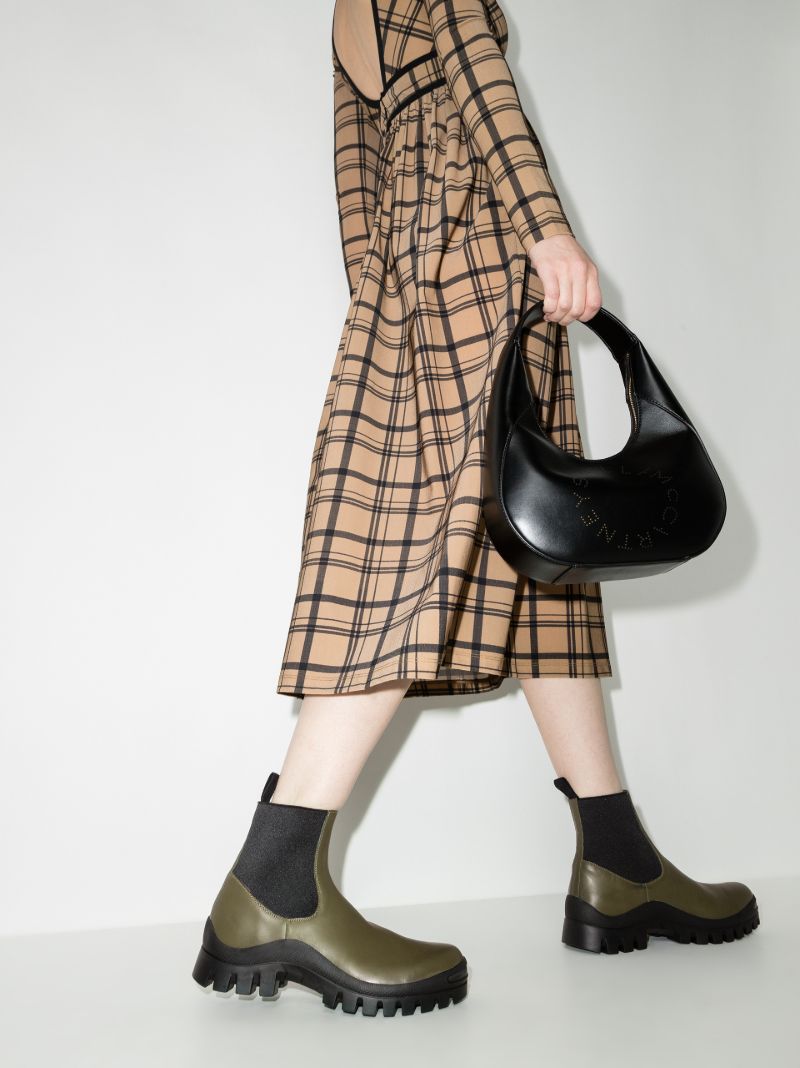 Green Catania Leather Ankle Boots