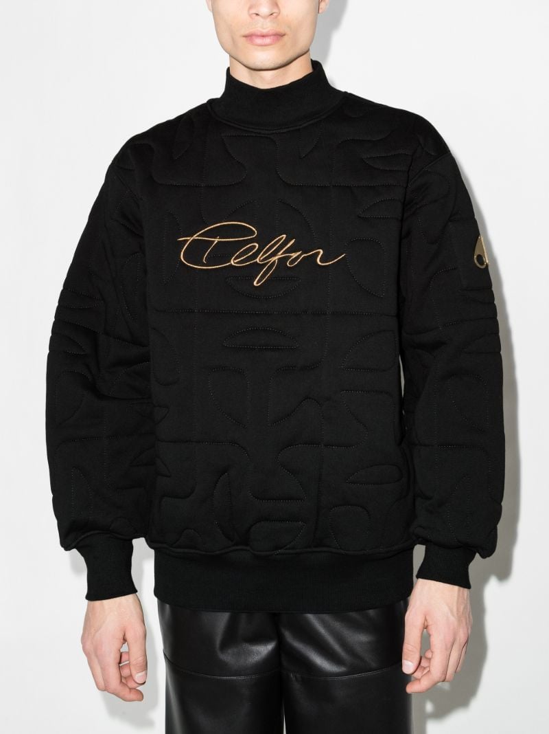 X Telfar Quilted High Neck Sweatshirt
