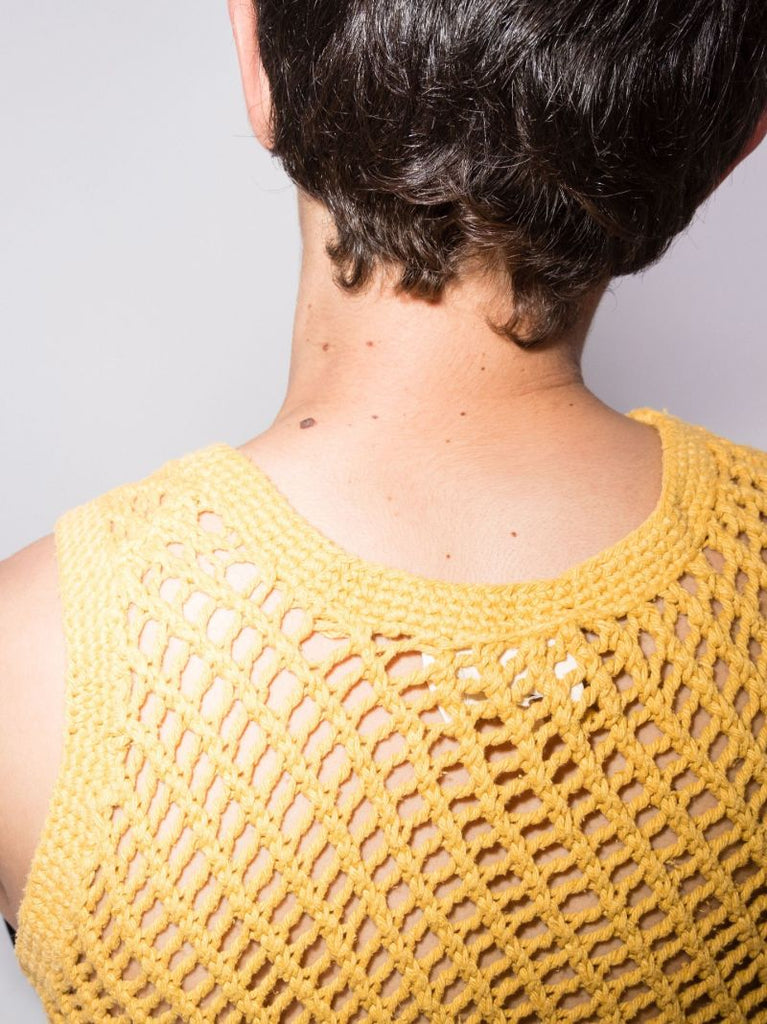 Open Knit Cotton Vest Top