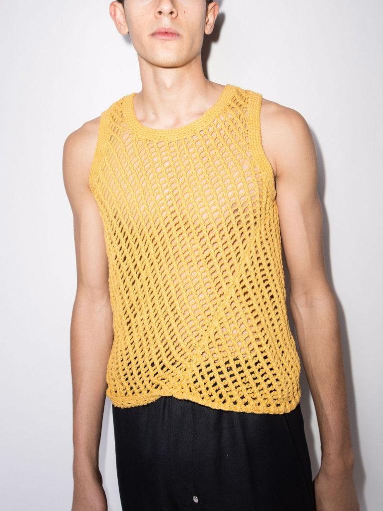 Open Knit Cotton Vest Top