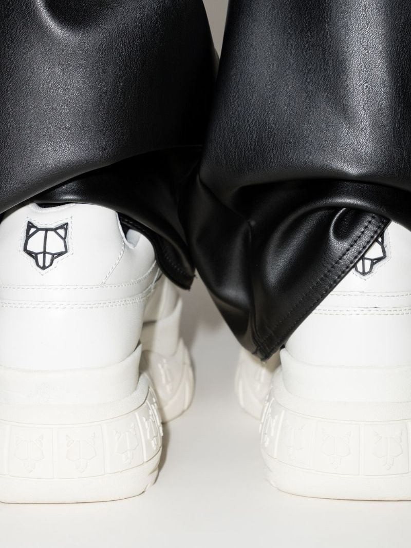White Sporty 70 Platform Leather Sneakers