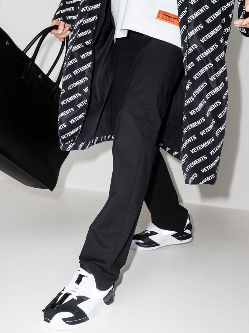 White Ndestrukt Air Force 1 Sneakers