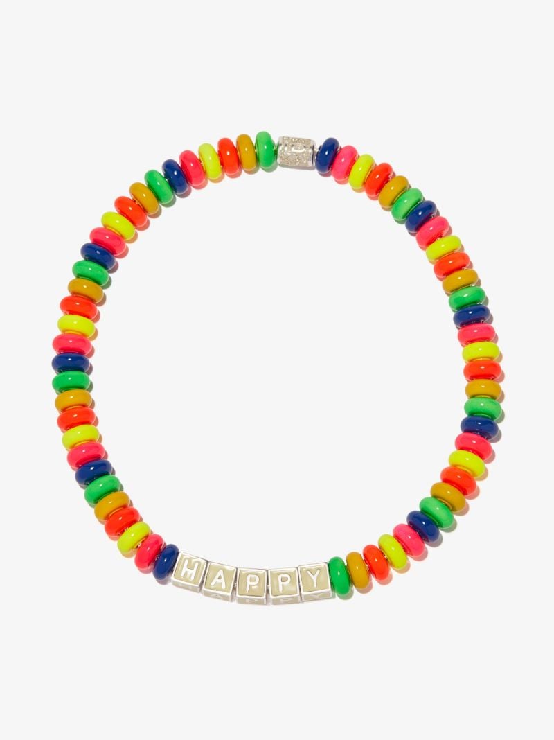 Sterling Silver Happy Beaded Necklace