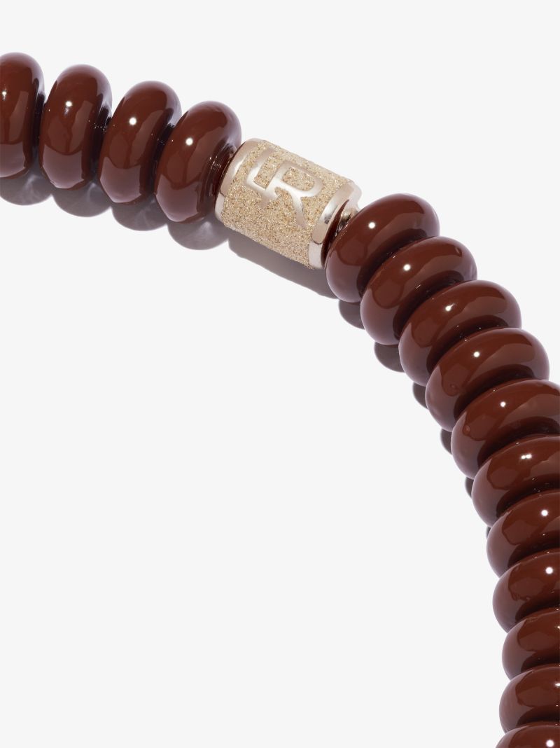 Brown Love Beaded Necklace