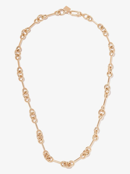 14k Yellow Gold Triple Link Station Necklace
