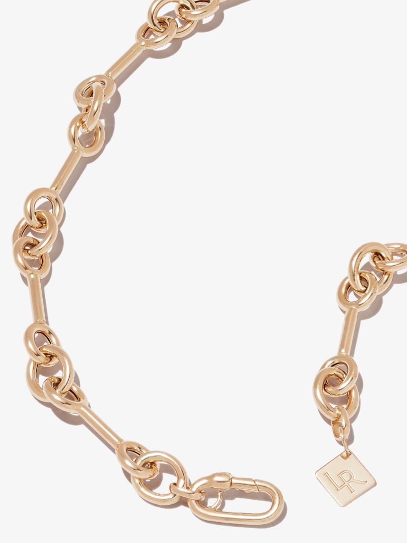 14k Yellow Gold Triple Link Station Necklace