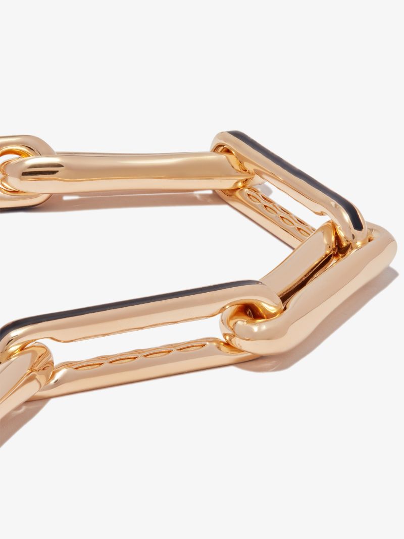 14k Yellow Gold Xl Link Enamel Necklace