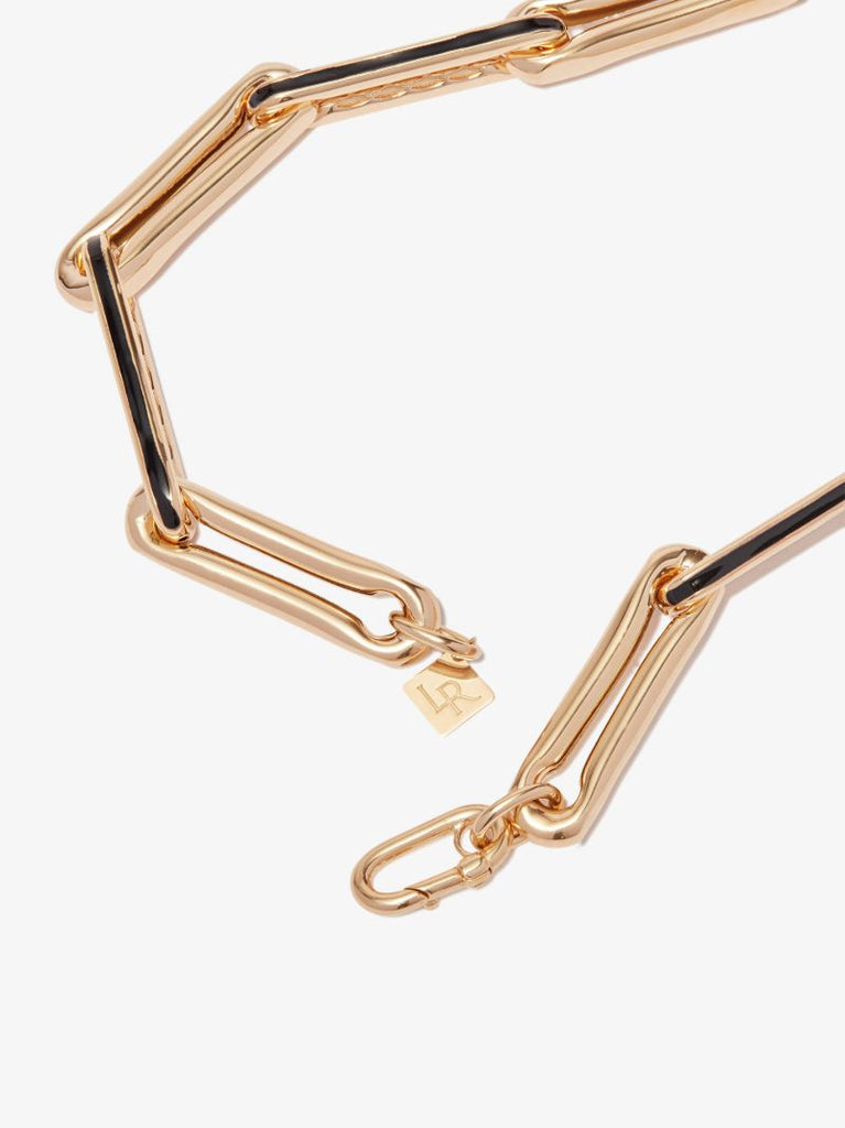 14k Yellow Gold Xl Link Enamel Necklace