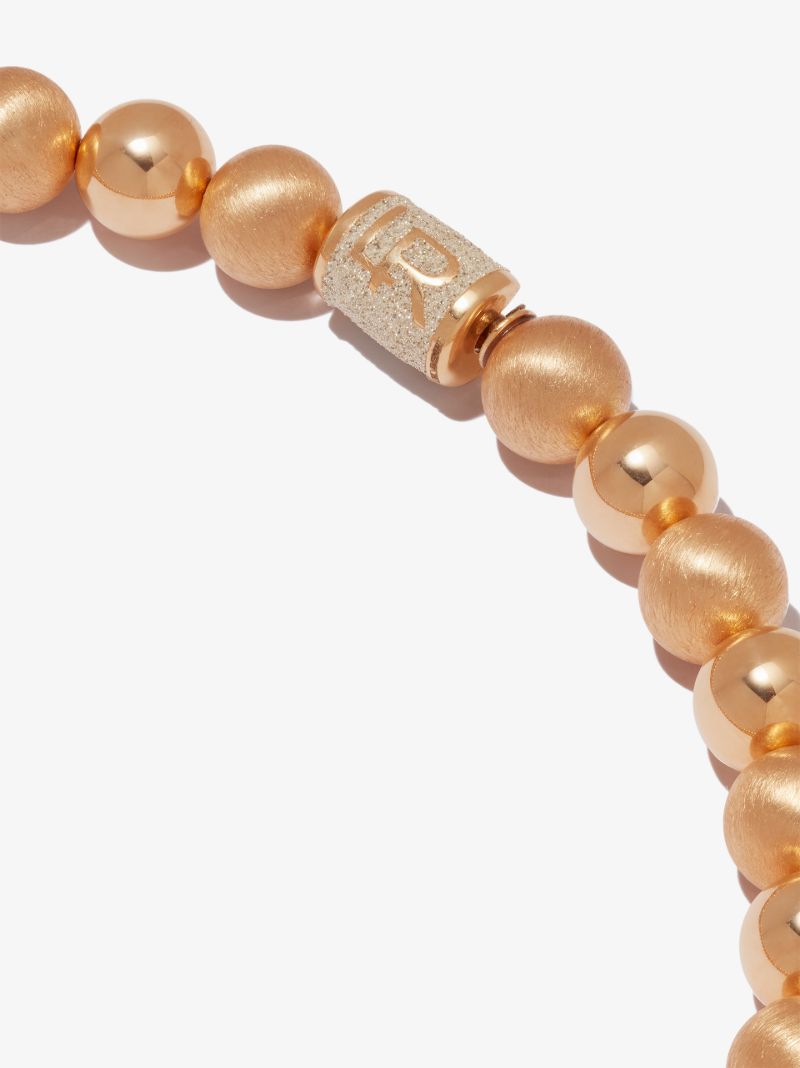 14k Yellow Gold Medium Beaded Necklace