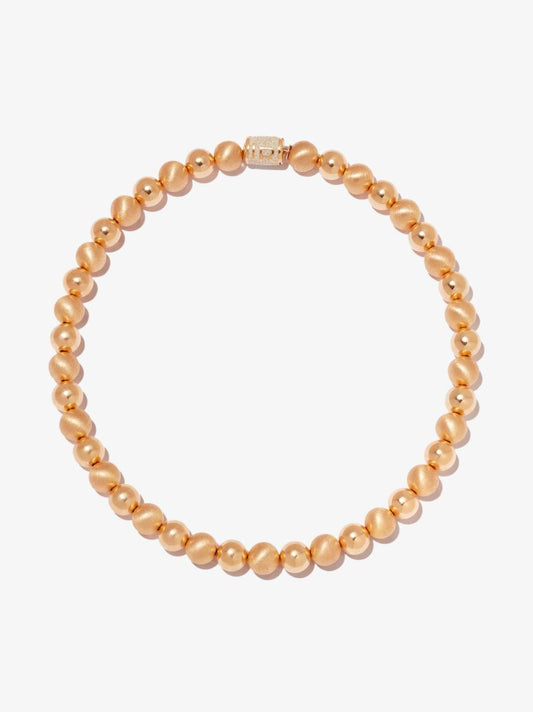 14k Yellow Gold Medium Beaded Necklace