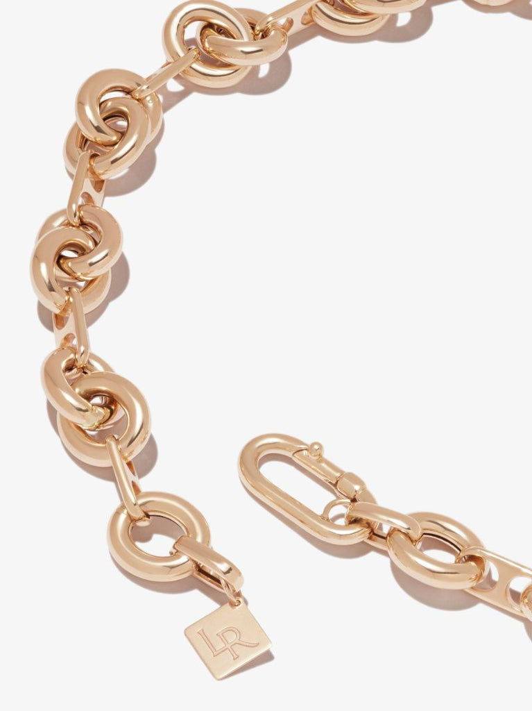 14k Yellow Gold Medium Double Donut Link Necklace