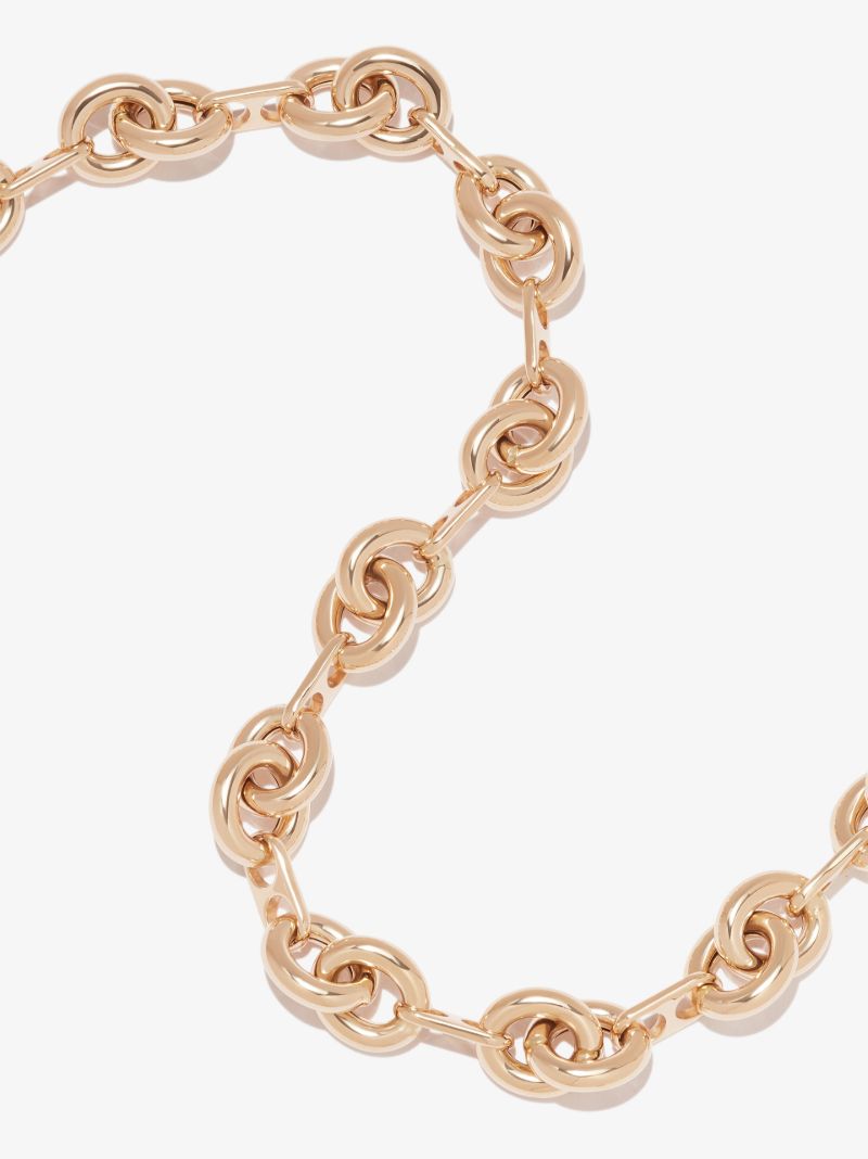 14k Yellow Gold Medium Double Donut Link Necklace