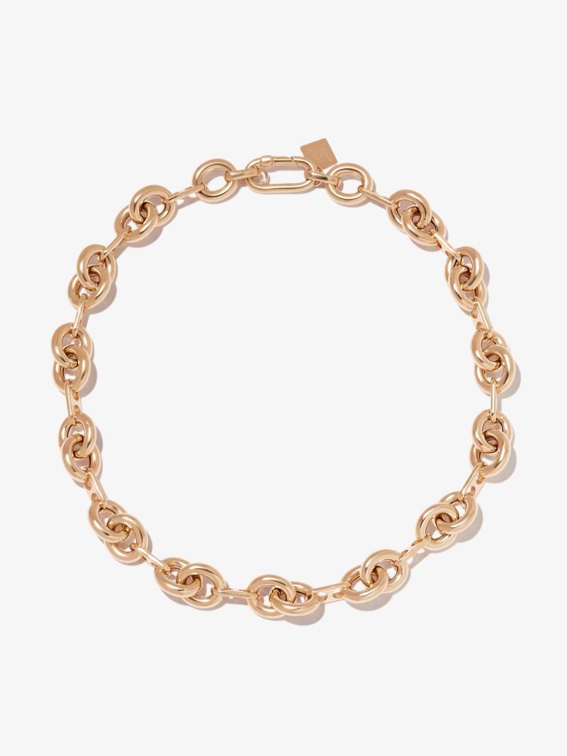 14k Yellow Gold Medium Double Donut Link Necklace