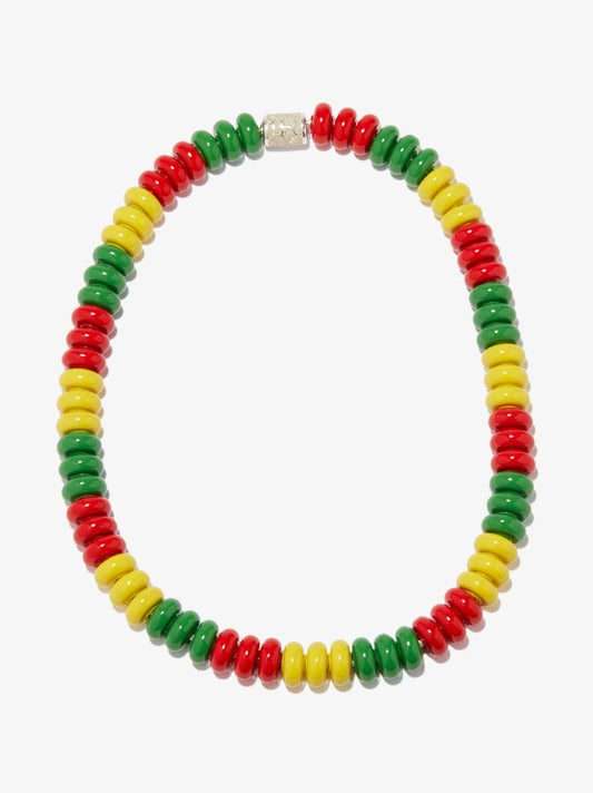 Multicoloured Sterling Silver Beaded Necklace