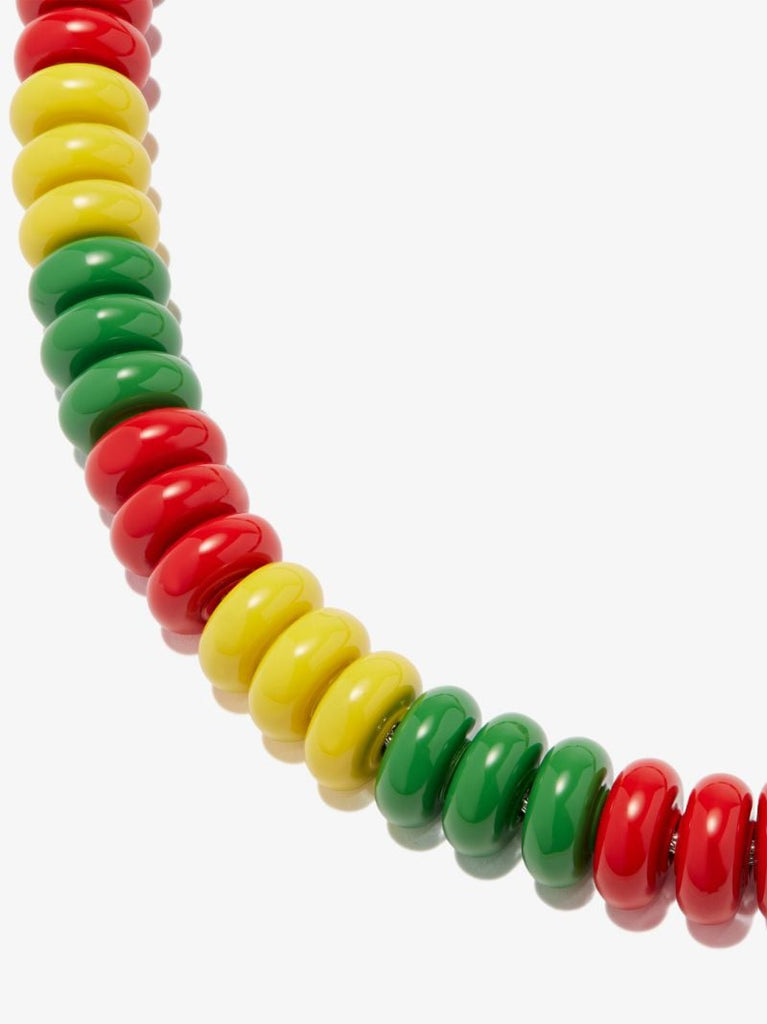 Multicoloured Sterling Silver Beaded Necklace