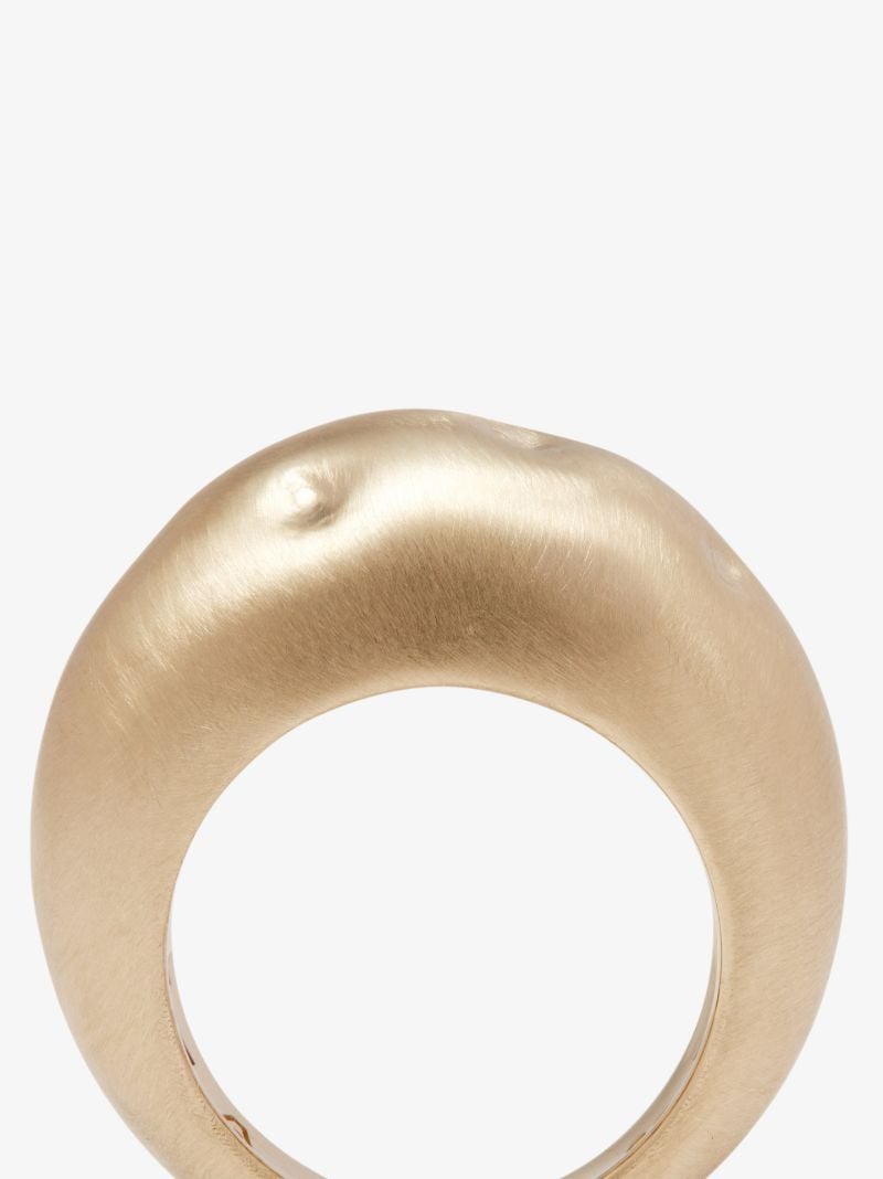 14k Yellow Gold Bubble Broken Small Ring