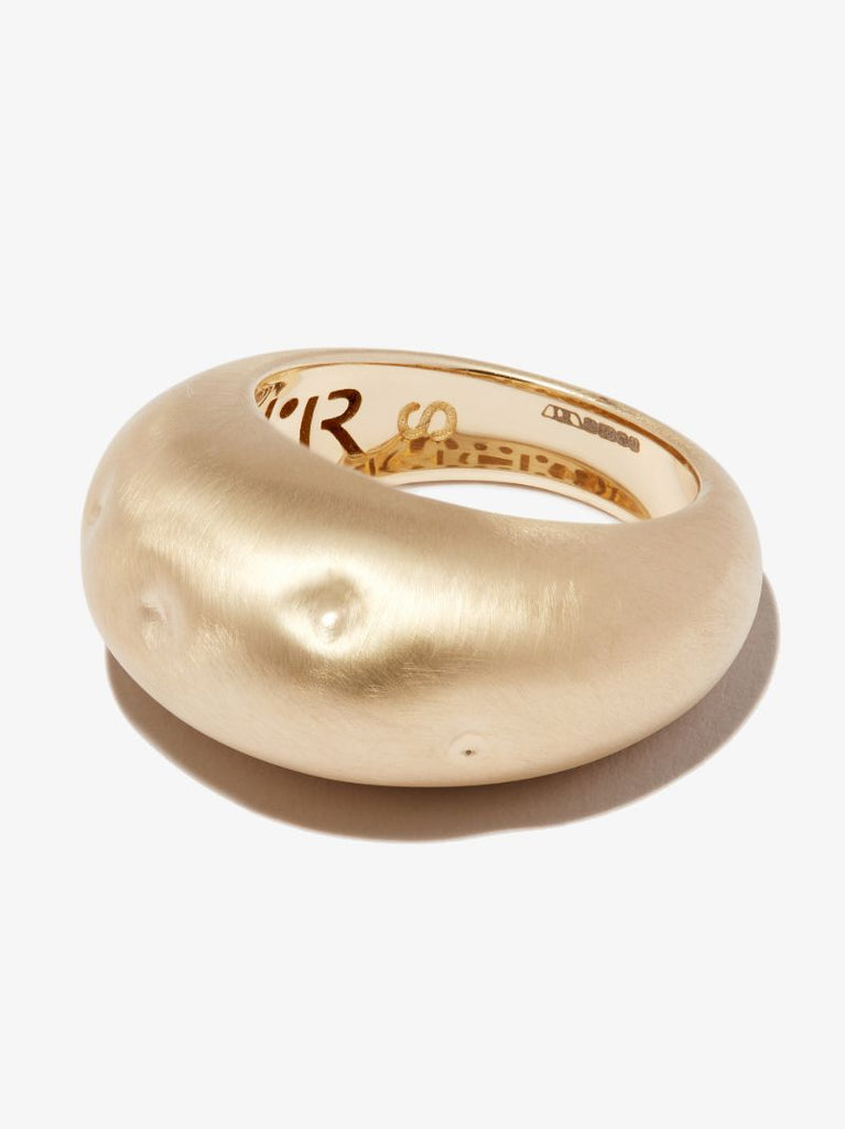 14k Yellow Gold Bubble Broken Small Ring