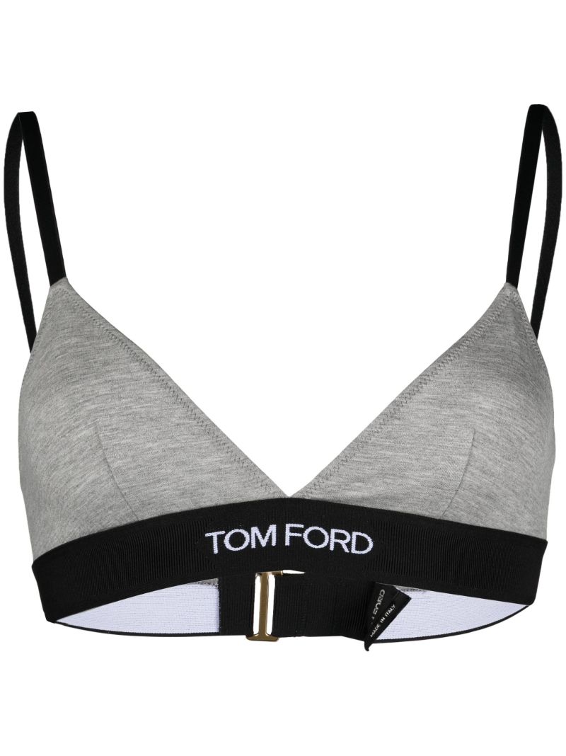 Grey Modal Signature Triangle Bra