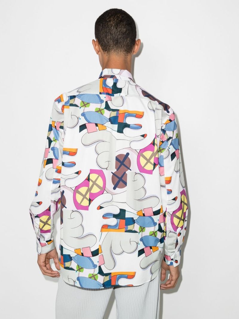 X Kaws Printed Cotton Shirt