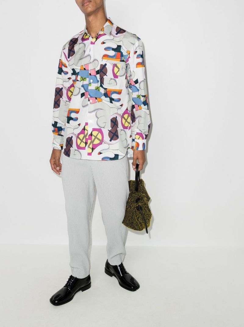 X Kaws Printed Cotton Shirt