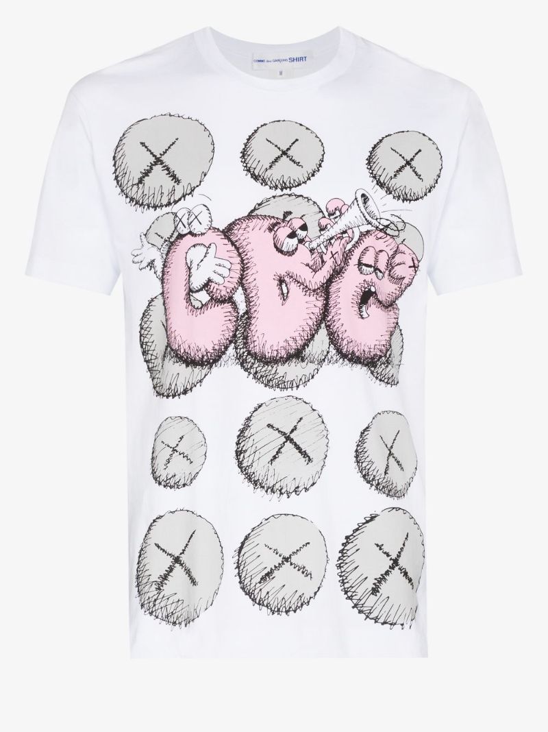 X Kaws Graphic Print Cotton T-shirt