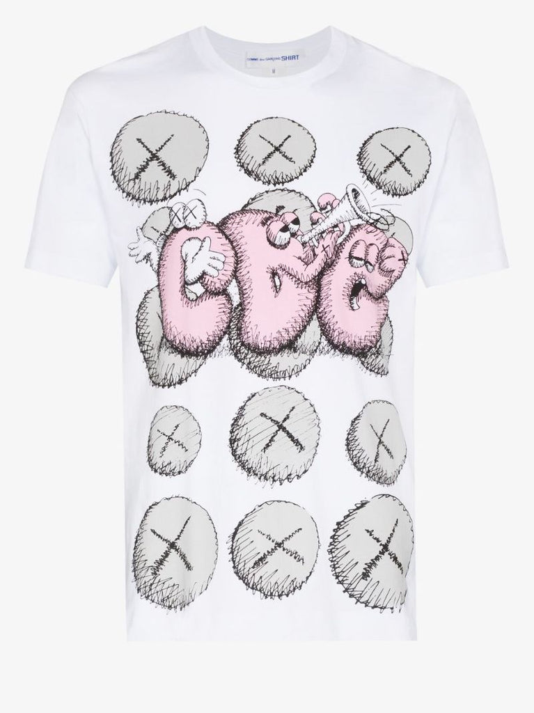 X Kaws Graphic Print Cotton T-shirt
