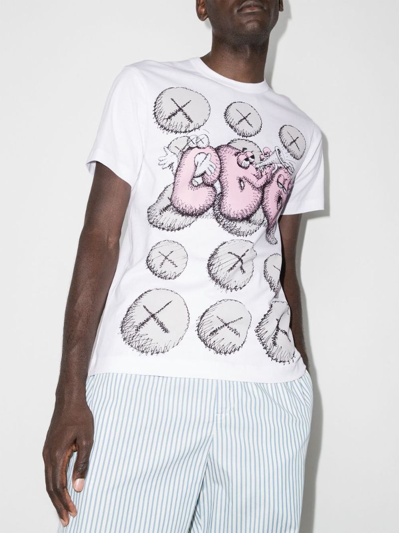 X Kaws Graphic Print Cotton T-shirt