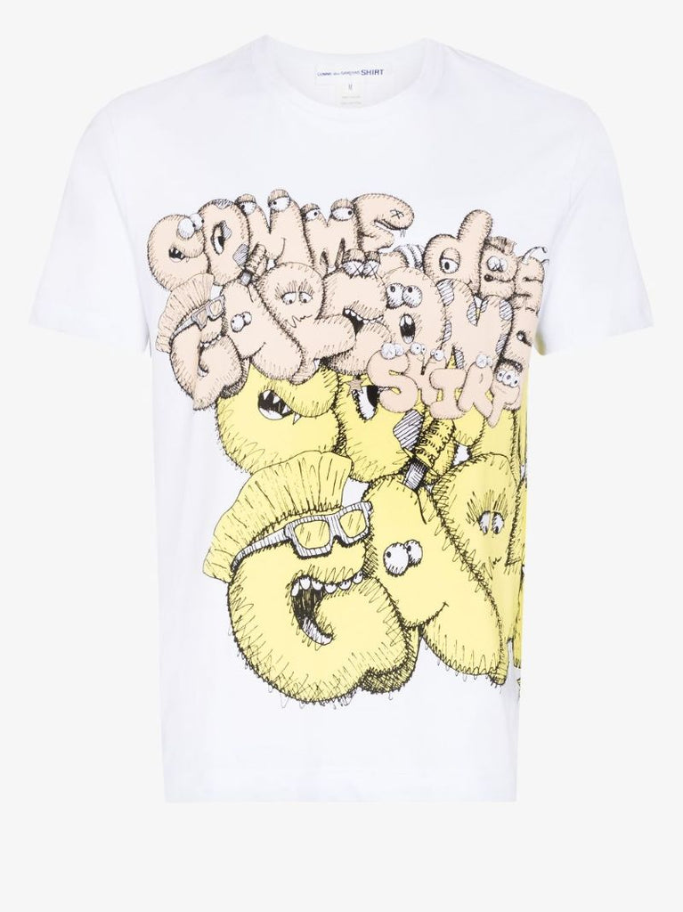 X Kaws Graphic Print Cotton T-shirt
