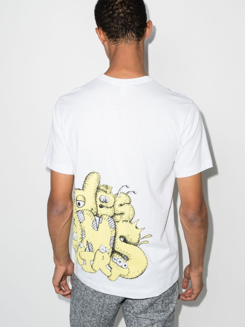 X Kaws Graphic Print Cotton T-shirt