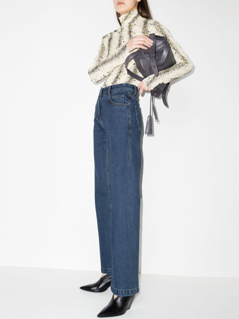 High Waist Straight Leg Jeans