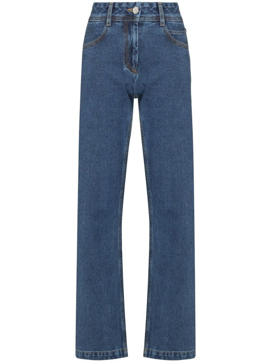 High Waist Straight Leg Jeans