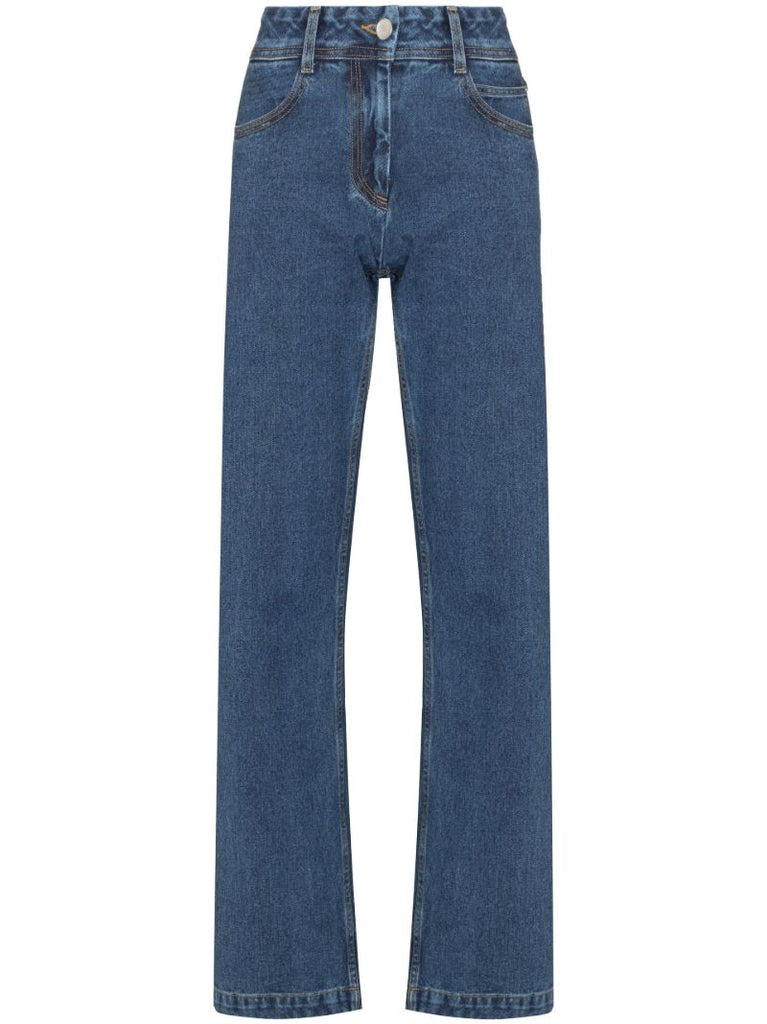 High Waist Straight Leg Jeans