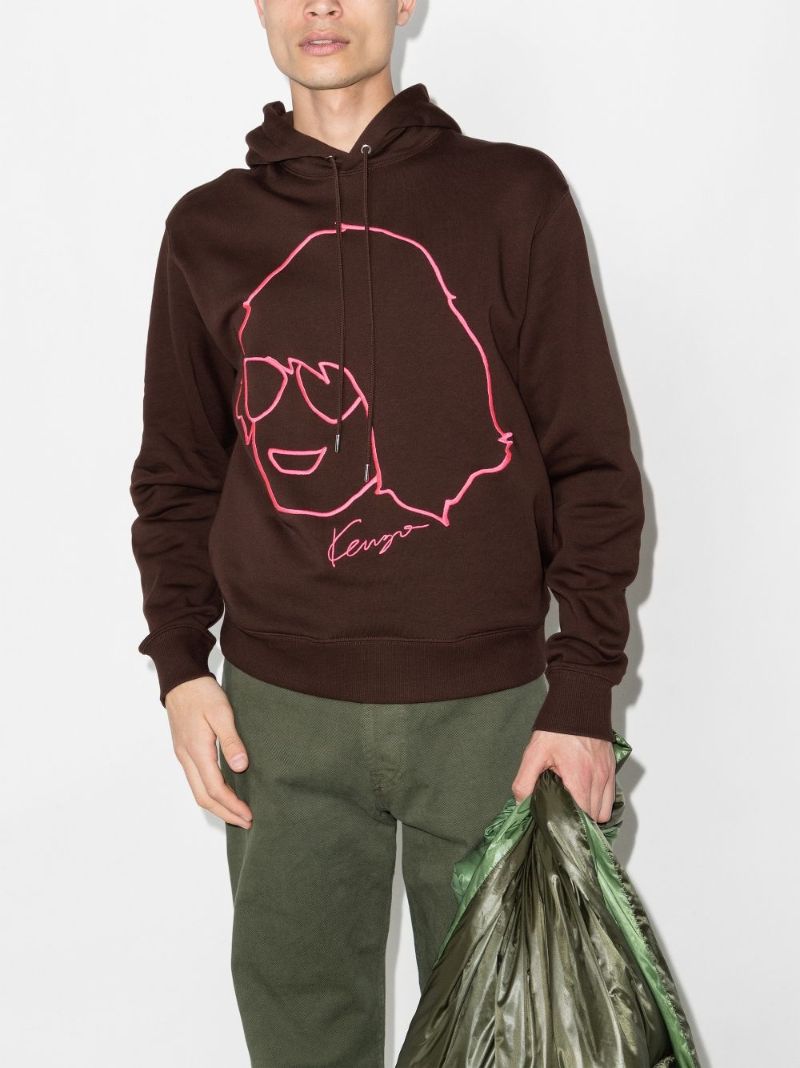 Tribute Print Cotton Hoodie